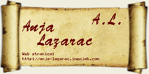 Anja Lazarac vizit kartica